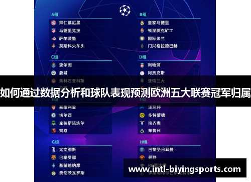 如何通过数据分析和球队表现预测欧洲五大联赛冠军归属 如何通过数据分析和球队表现预测欧洲五大联赛冠军归属
